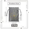 Rectangle Gold Stamping Velvet Tarot Storage Drawstring Bags for Divination ABAG-WH20001-25B-2