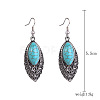 Bohemian Style Alloy Synthetic Turquoise Dangle Earrings FS-WG7654C-03-1