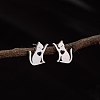Stainless Steel Small Animal Stud Earrings for Women PW-WG5B49B-34-1