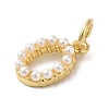 Rack Plating Brass with ABS Plastic Imitation Pearl Charms KK-B092-30O-G-2