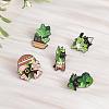 5 Pcs Cat Brooche Pins Set Enamel Lapel Pins Cute Black Cat Plants Enamel Brooche Pins Set Cartoon Animal Pins Badges Clothing Bags Jackets for Women JBR114A-5