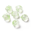 Transparent Spray Painted Glass Beads GLAA-I050-05E-1