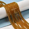 Imitate Austrian Crystal Frosted Glass Beads Strands EGLA-A039-T4mm-MD28-2
