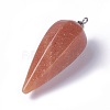 Natural Red Aventurine Pointed Pendants G-E541-10B-2