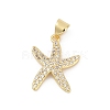 Brass Micro Pave Cubic Zirconia Pendants KK-D317-072G-1