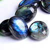 Natural Labradorite Pocket Palm Stone G-PW0003-03B-2