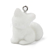 Flocky Opaque Resin Pendants LS-RESI-G105-04H-2