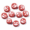 Handmade Polymer Clay Beads CLAY-T016-65F-1