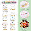 10Pcs 10 Color Alloy Infinity with Hope Link Bracelets Set for Men Women BJEW-TAC0008-01-9