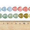 Gradient Color Cherry Quartz Glass & Natural Dyed White Jade & Lemon Jade & Green Aventurine Beads Strands G-B185-A15-6
