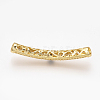 Brass Micro Pave Cubic Zirconia Tube Beads ZIRC-T004-75G-3