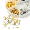DIY Zinc Alloy Lobster Claw Clasps & 304 Stainless Steel Open Jump Rings & Brass Bead Tips Making Findings Kits DIY-FS0006-92-3