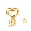 Heart Alloy Swivel Clasps PURS-PW0001-429G-1