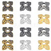 600Pcs 6 Colors Tibetan Style Alloy Bead Caps TIBEB-PA0001-07-6