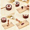 Brass Wax Seal Stamps with Wood Handle AJEW-WH0412-0250-3