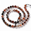 Natural Banded Agate/Striped Agate Beads Strands X-G-S362-091B-01-2