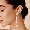 12Pcs Brass Micro Pave Clear Cubic Zirconia Hoop Earring Findings KK-UN0002-23-6