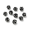 6mm Brass Crystal Rhinestone Beads KK-S519-01A-EB-2