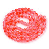 Transparent Crackle Baking Paint Glass Beads Strands DGLA-T003-01A-12-2