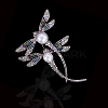 Dragonfly Alloy Rhinestone Brooch PW-WG859D6-01-2