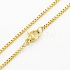 Unisex 304 Stainless Steel Box Chain Necklaces STAS-O037-71G-1