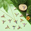 20Pcs 10 Styles Printed Alloy Pendants ENAM-YW0003-86-5