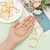 DELORIGIN 4Pcs 2 Style Iron Napkin Rings AJEW-DR0001-16-4