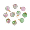 Two Tone Transparent Spray Painted Glass Pendants GLAA-N035-020A-C02-1