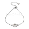 201 Stainless Steel Link Bracelets with Cable Chains BJEW-P297-01P-D-1