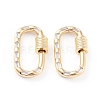 Brass Micro Pave Cubic Zirconia Screw Carabiner Lock Charms ZIRC-L093-58A-G-1