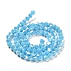 Opaque Solid Color Electroplate Glass Beads Strands EGLA-A039-P4mm-B12-2