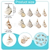 Electroplated Spiral Shell Pendants BSHE-YW0001-07G-5