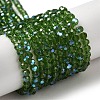 Electroplate Transparent Glass Beads Strands EGLA-A035-T4mm-L11-1