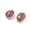 Natural Rhodonite Faceted Oval Connector Charms G-H323-02G-15-3