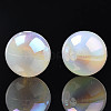 Rainbow Iridescent Plating Acrylic Beads PACR-S221-008C-03-3