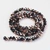 Electroplate Opaque Glass Beads Strands EGLA-A034-P1mm-N01-2