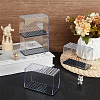 Rectangle Plastic Minifigure Display Case with Black Base ODIS-WH0004-14-4