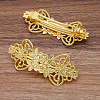 Brass Filigree Hair Barrette OHAR-PW0001-206AB-3