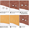 200Pcs 5 Style Brass Four-Claw Rivets KK-GF0001-07P-6