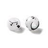 Spray Painted ABS Plastic European Beads KY-G033-01A-01-2