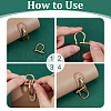 5Pcs Brass D-Ring Anchor Shackle Clasps KK-UN0005-60-3
