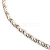 Braided Polycotton Cord Necklaces Making MAK-F038-B22-G-2