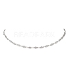 304 Stainless Steel Flower Link Chain Necklaces for Women NJEW-JN05587-2