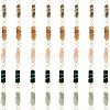40Pcs 5 Styles Natural Gemstone Copper Wire Wrapped Connector Charms FIND-FH0005-17-1