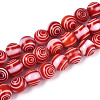 Handmade Millefiori Glass Round Beads Strands LK-R004-93G-1
