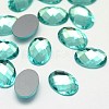 Faceted Glass Oval Cabochons GGLA-F008C-15-1