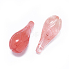 Cherry Quartz Glass Pendants G-F637-14E-2