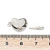 Brass Micro Pave Clear Cubic Zirconia Box Clasps KK-P291-45P-3