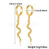 925 Sterling Silver Snake Dangle Hoop Earrings NB5630-1-2