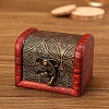 Retro Engraved Wood Jewelry Storage Treasure Boxs with Clasps PW-WG63114-04-1
